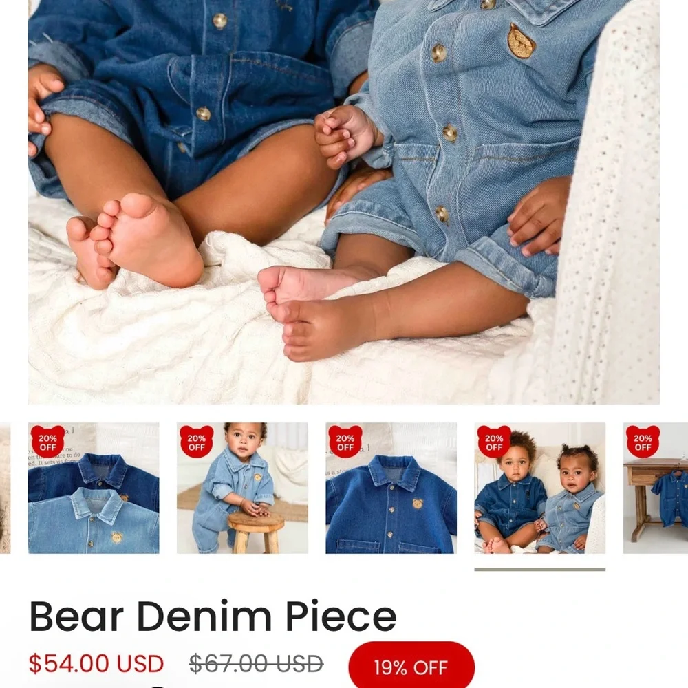 Blue Denim Kids Bodysuit